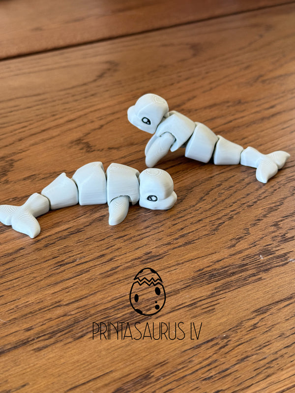 Baby Beluga - 3D Printed Articulated Whale
