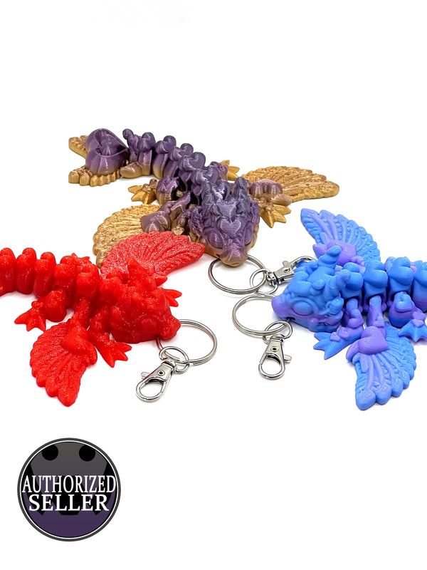 Tiny Heart Dragon Keychain