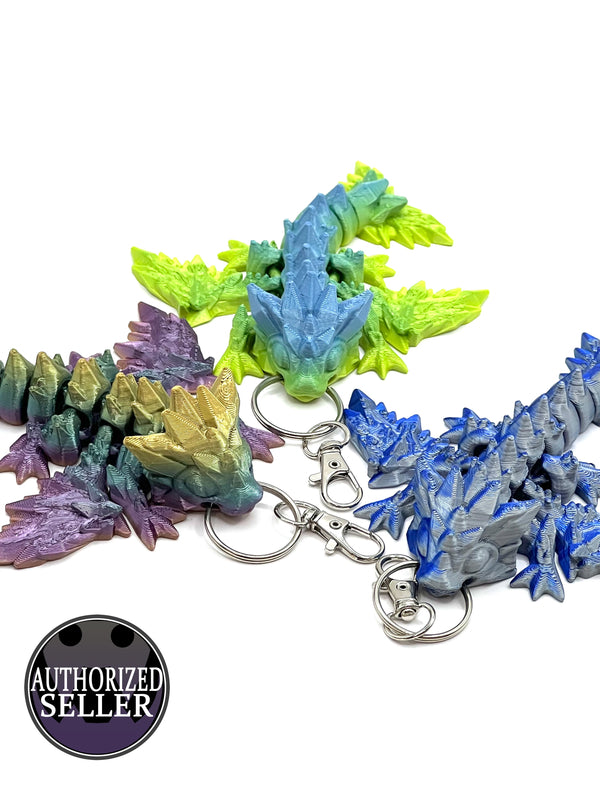 Tiny Crystal Dragon Keychain