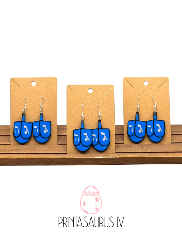 Dreidel Earrings